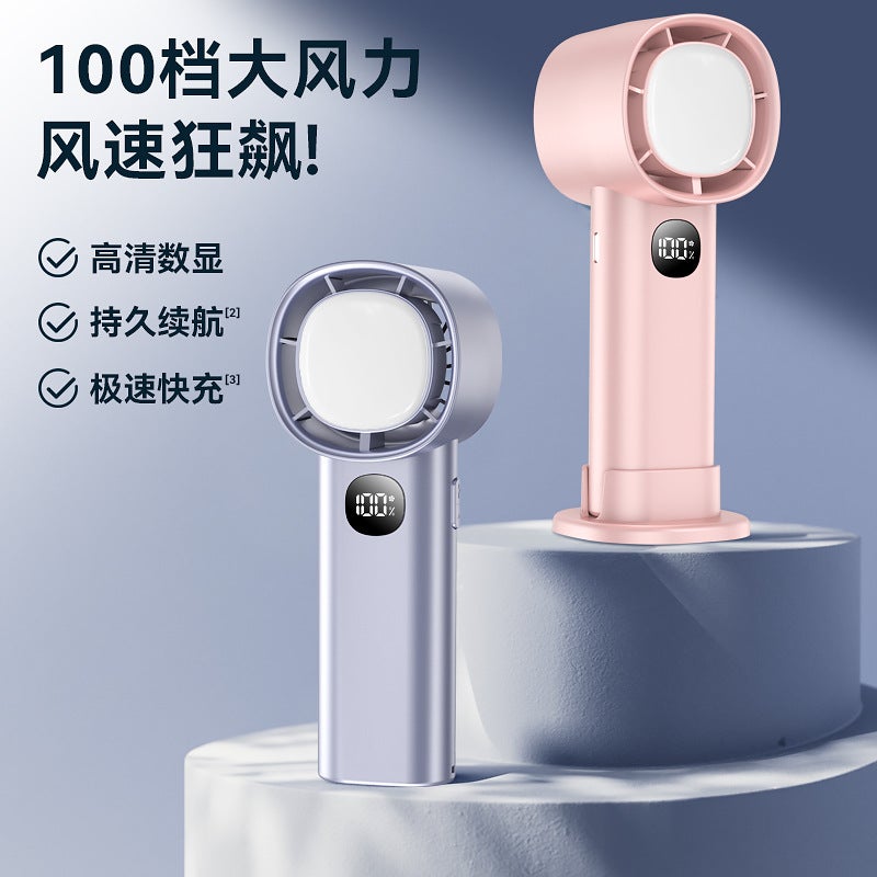 New High-Speed Handheld Fan Usb Mini Portable Charging Outdoor Turbine Desktop Small Electric Fan - Image 2